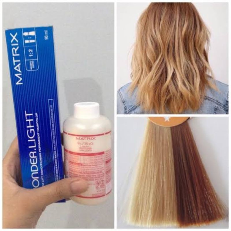 Matrix wonderlight wonder light cat rambut pewarna rambut gold copper