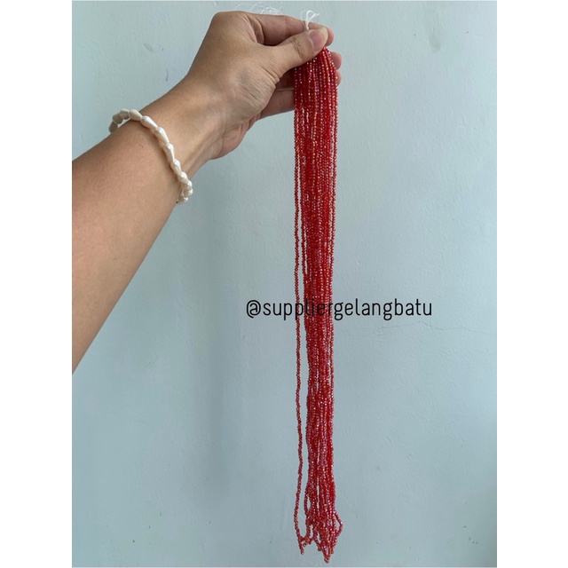 Crystal Ceko 2mm RED QUARTZ merah bahan souvenir kado perhiasan craft