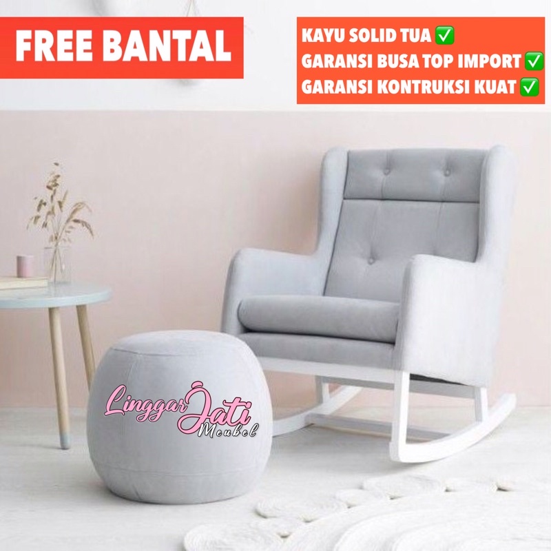 SOFA GOYANG SOFA SANTAI SOFA MENYUSUI KURSI GOYANG JATI KURSI MALAS KURSI SANTAI MURAH FREE BANTAL