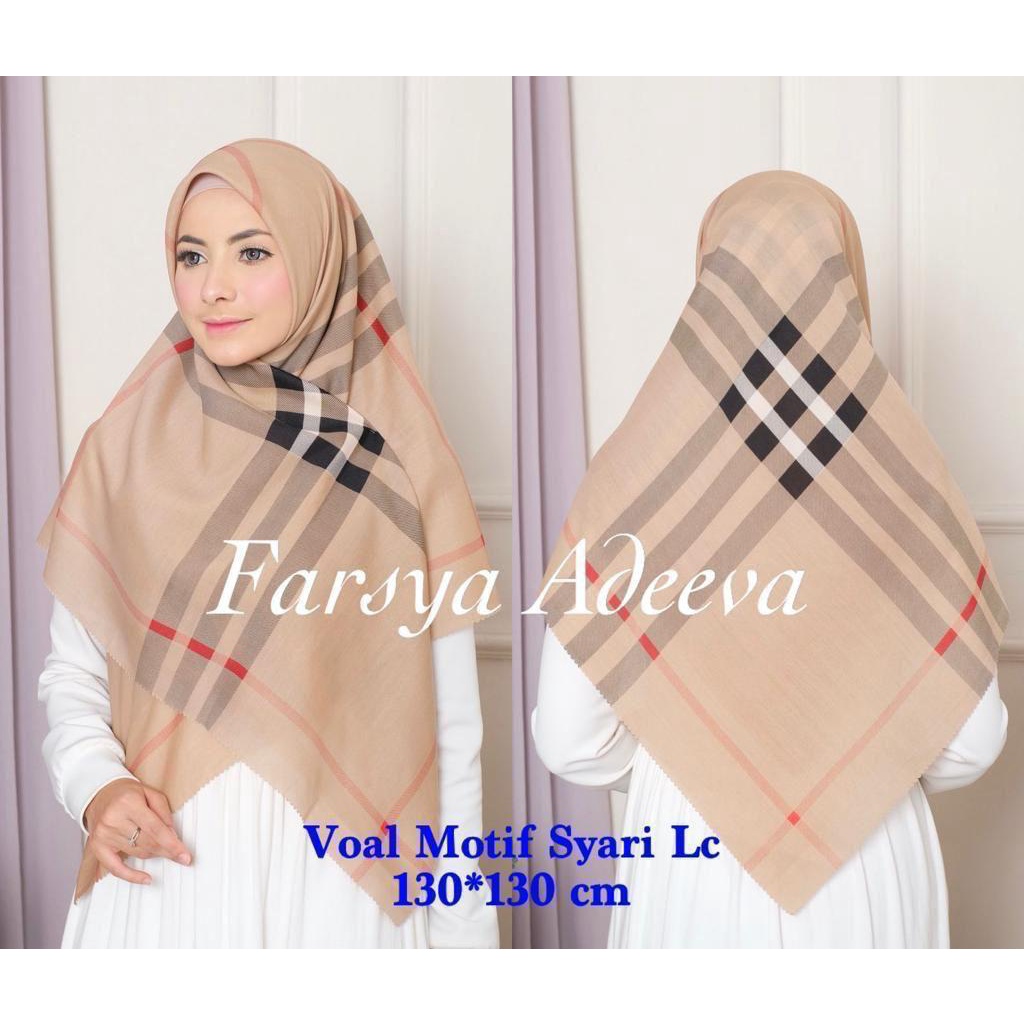 Hijab Motif Syari Terbaru Segiempat motif syari Lasercut 130x130  Hijab Voal Syari safa hijab motif Seragam  FASHION MUSLIM