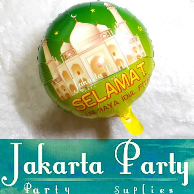 Balon Bulat Idul Fitri / Balon Foil Lebaran / Balon Hias Lebaran