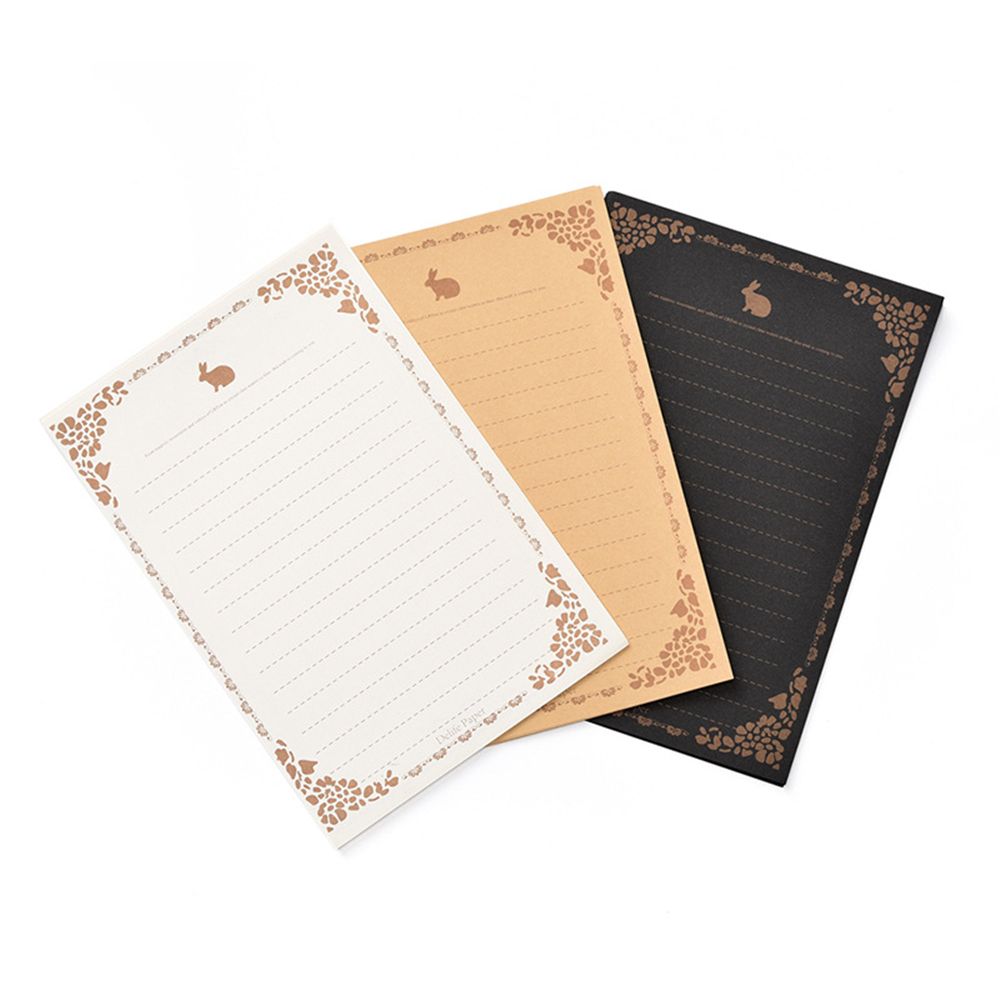 8pcs / Set Kertas Surat Desain Retro Vintage Multi Warna Untuk Stationery Sekolah / Kantor