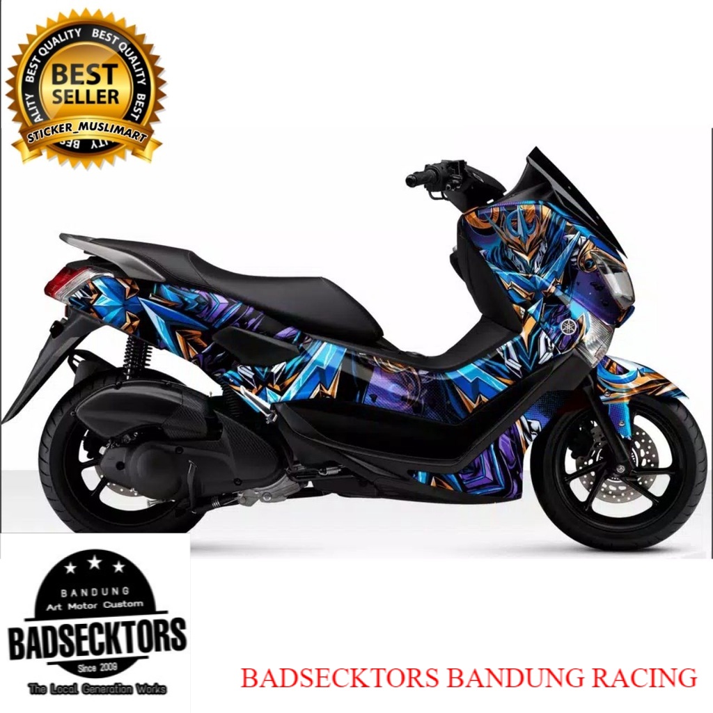 Decal Motor Variasi Nmax motif robot biru keren