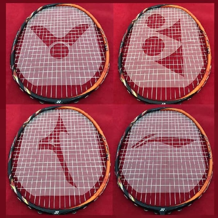 BADMINTON COVER STENCIL CARD LOGO RAKET CETAKAN SENAR RAKET