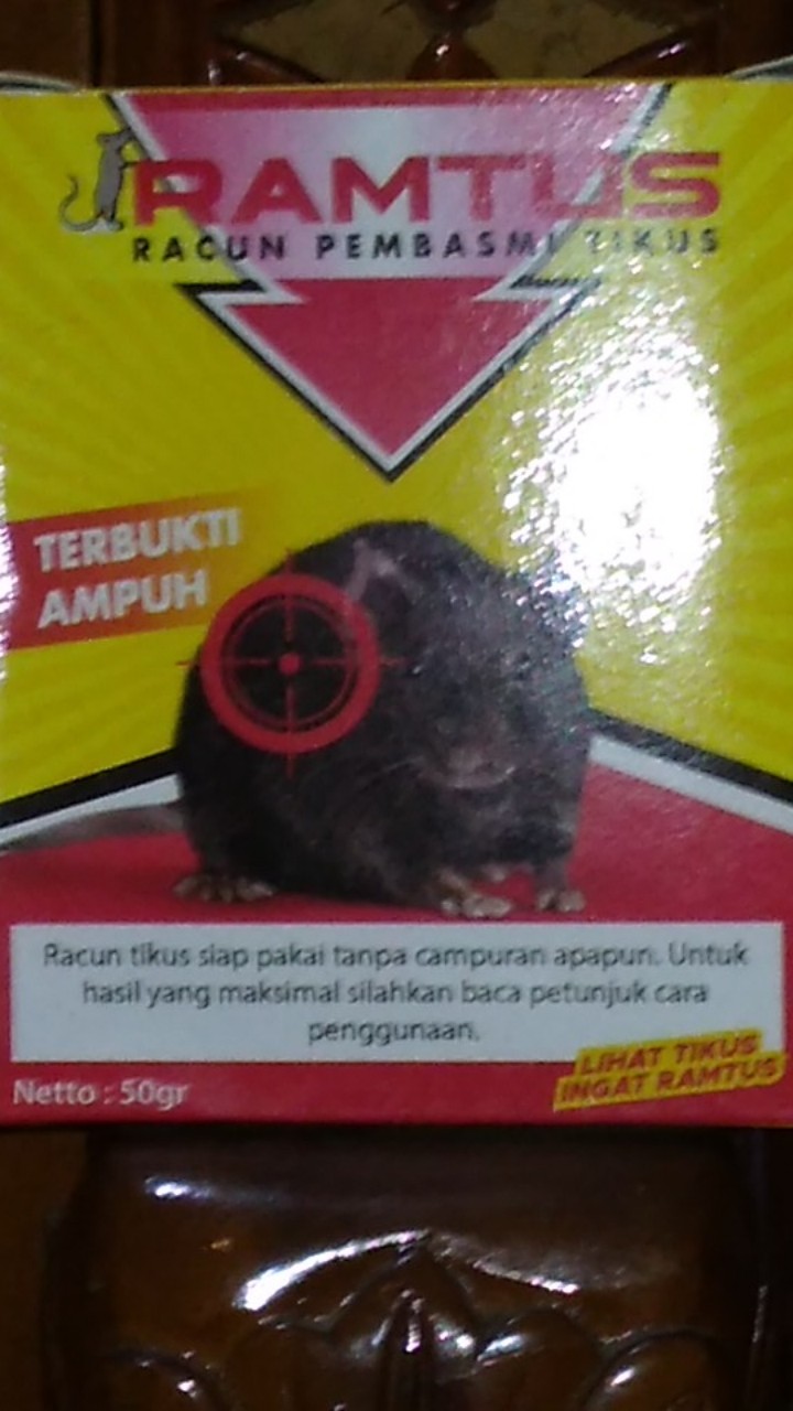 Ramtus Racun Tikus Ampuh Mati Kering Tidak Bau Pembasmi Curut Wirog Mencit Dirumah Di Mobil 12 Pack