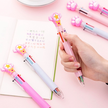 Nama - Stationary Pulpen Mekanik Unicorn 6 Warna Multicolor