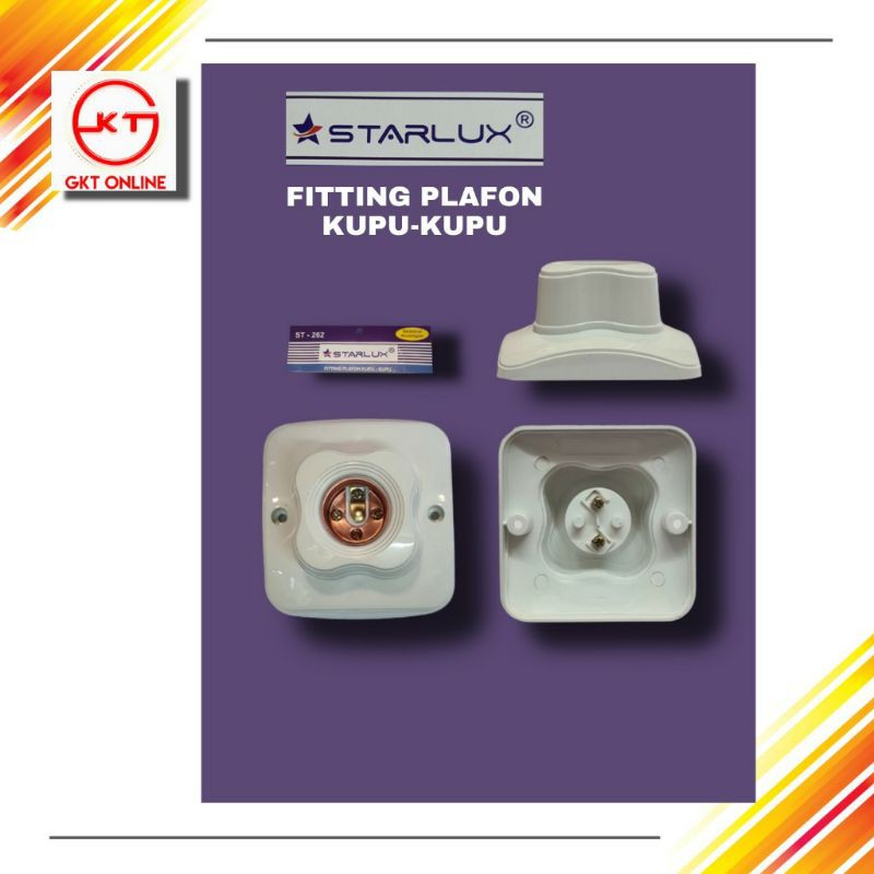 Fitting Lampu Plafon E 27 / Dudukan Lampu E27 / Fitting Plafon Starlux