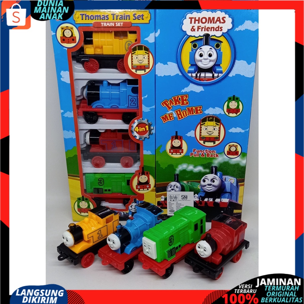 Mainan Anak Kereta Api set 4 Gerbong Thm | Train Play Set Kado Hadiah Ulang Tahun