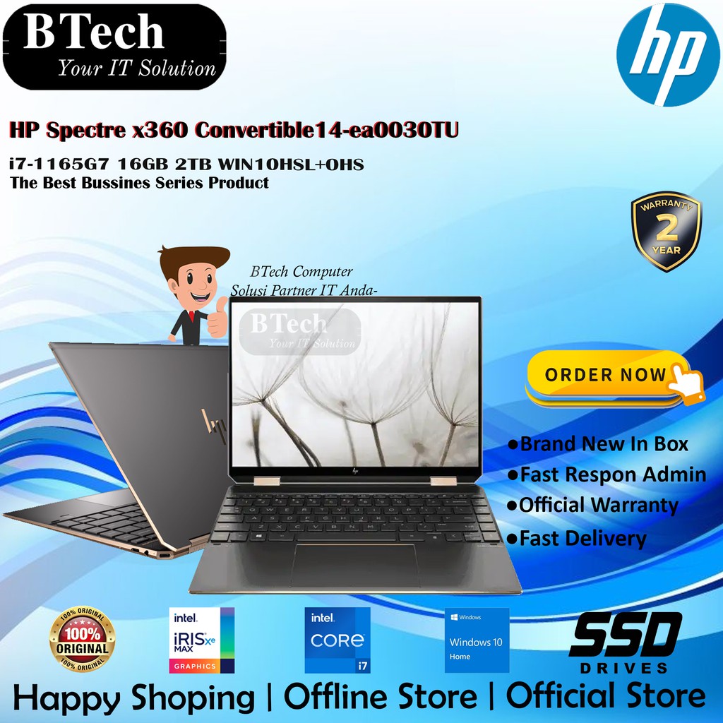 HP Spectre x360 Convertible14-ea0030TU i7-1165G7 16GB 2TB WIN10HSL+OHS