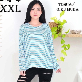  CODE KM205 BL 2B2 TAMMY Baju  Kaos  Jumbo  XXL Lengan 