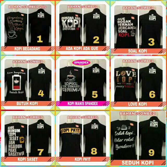 Kaos Keren Coffee Lovers Seduh Kopi Love Kopi Paling Murah Baju Distro-pakaian pria wanita,anime,