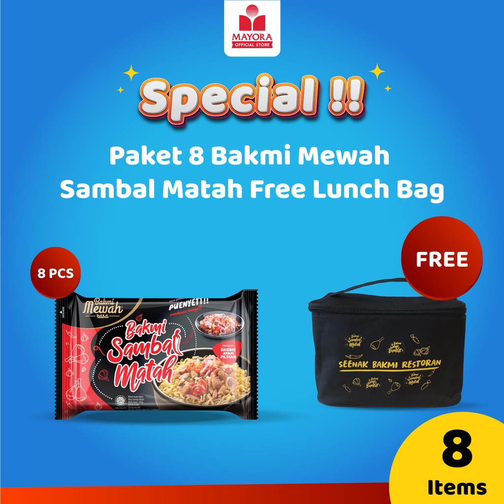 

Paket 8 Bakmi Mewah Sambal Matah Free Lunch Bag