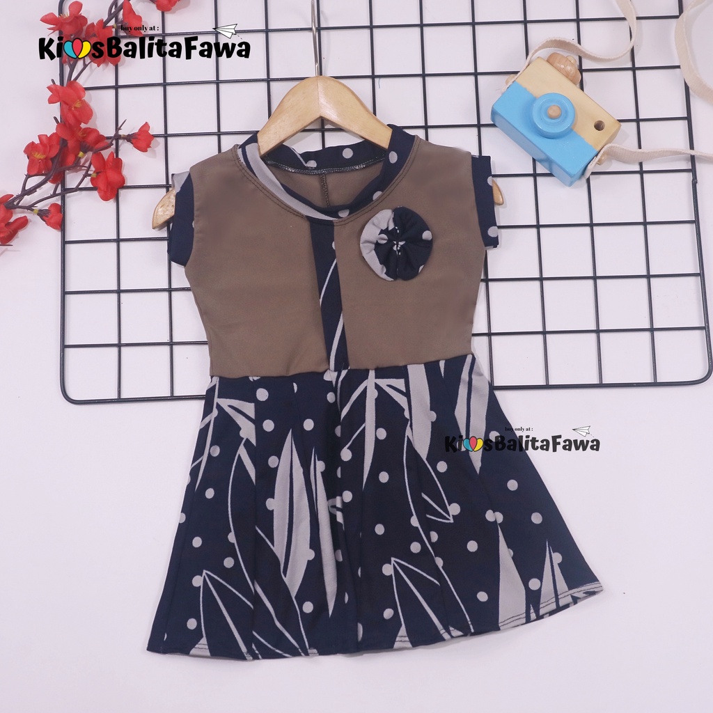 [BATIK] Dress Bilqis uk Bayi - 2 Tahun / Dres Yukensi Murah Grosir Baju Anak Perempuan Harian Gaun Pesta Pakaian