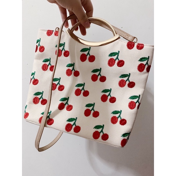 preloved handbag tas selempang jinjing rajut merk colette hayman