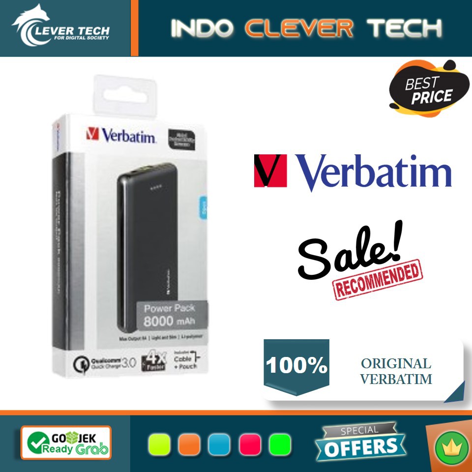 Verbatim Power Bank QC 3.0 8000 mAh 65587