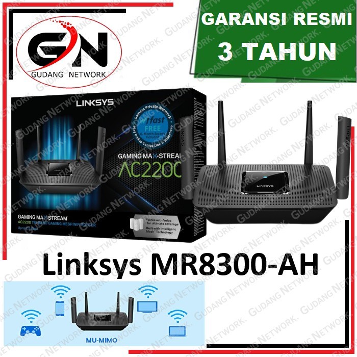 Linksys MR8300-AH Mesh WiFi Router, AC2200, MU-MIMO