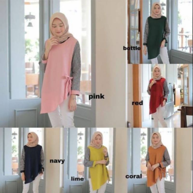 Tiara tunik atasan wanita fashion remaja