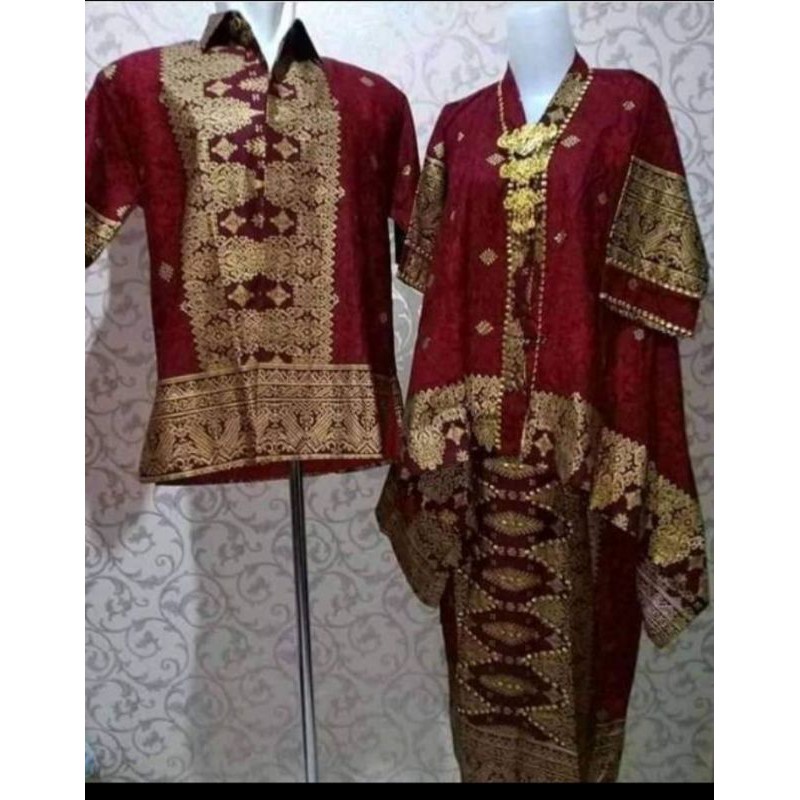 Couple songket Palembang set keluarga