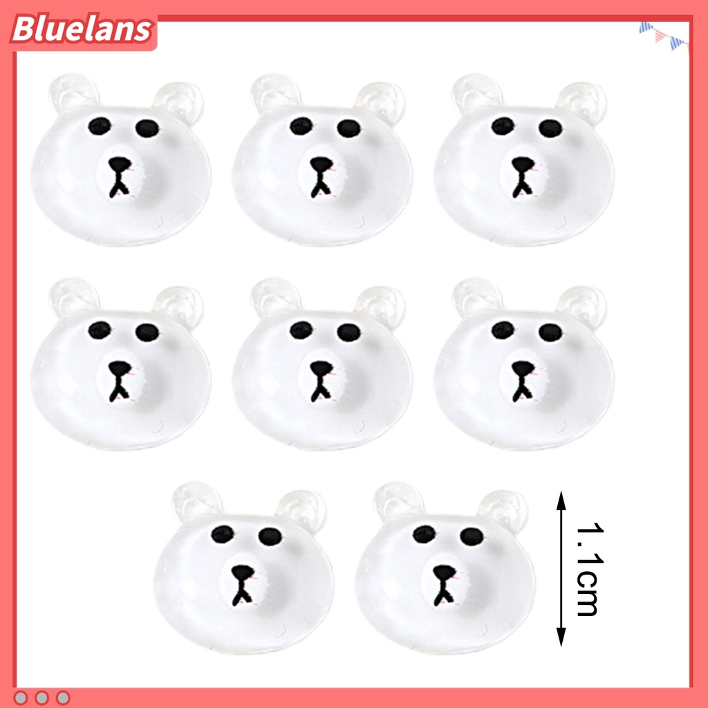 (In Stock) Kacamata Hitam Lensa Warna Warni ♡8pcs / Kantong Aksesoris Dekorasi Nail Art Universal Bahan Resin