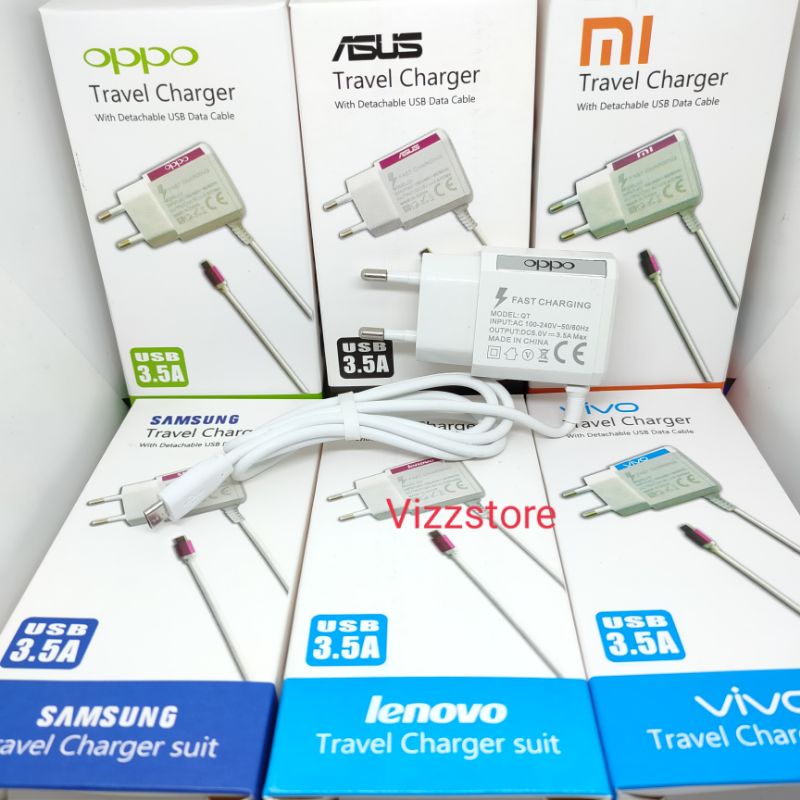 Charger Brand 2 USB 3.5A Micro USB Xiaomi Samsung Oppo Vivo Asus Lenovo