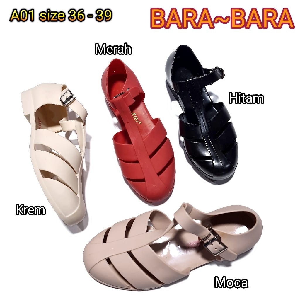 Jelly shoes juju bara bara sepatu wanita karet import barabara cewek A01