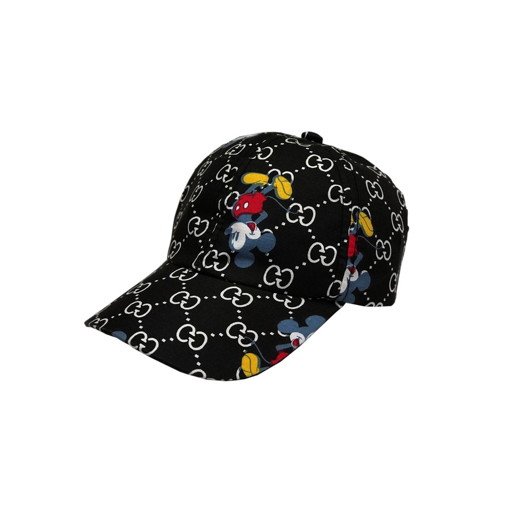 Topi Anak Mickey Mouse / Topi Bassball Anak Karakter / Topi Anak lucu-Hitam-Putih