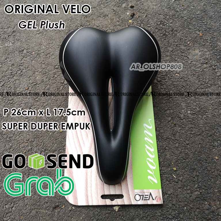 SADEL VELO PLUSH GEL ORIGINAL SADDLE VELO SADEL SEPEDA - LEBAR - Mirip Saddle VELO Plush 3134 GEL