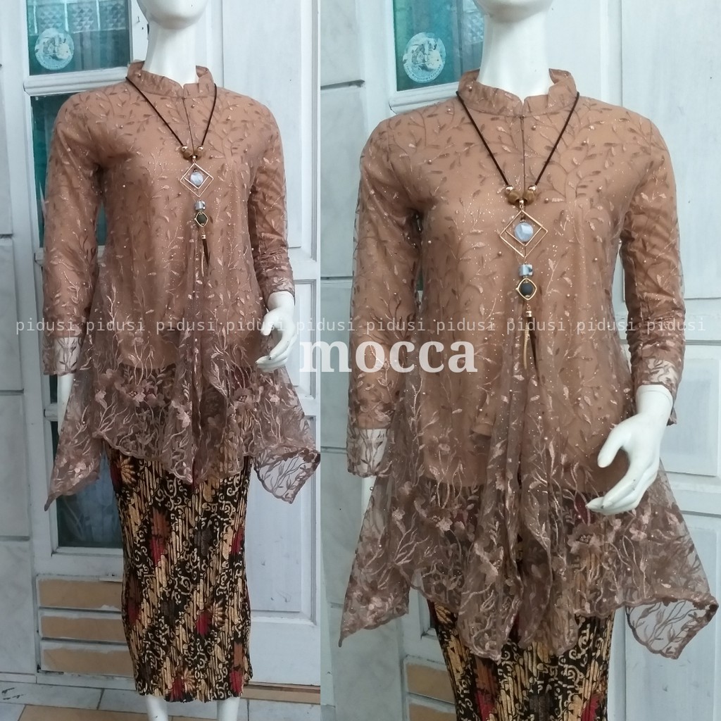 SET KEBAYA TULLE MUTIARA BORDIR