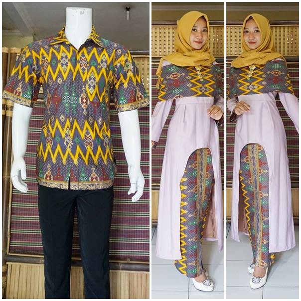 Batik couple-Sarimbit couple BSG 609 Ungu