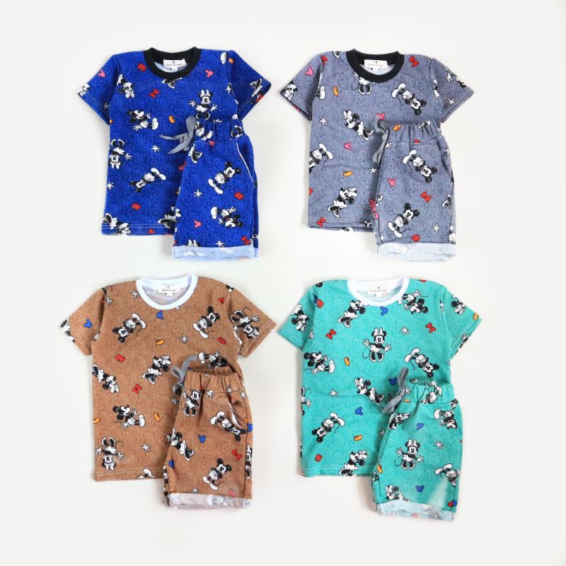 Setelan anak | Set baju anak | - MICKEY SET - 1-6y| Kaos setelan | Anak laki-laki | Anak Perempuan