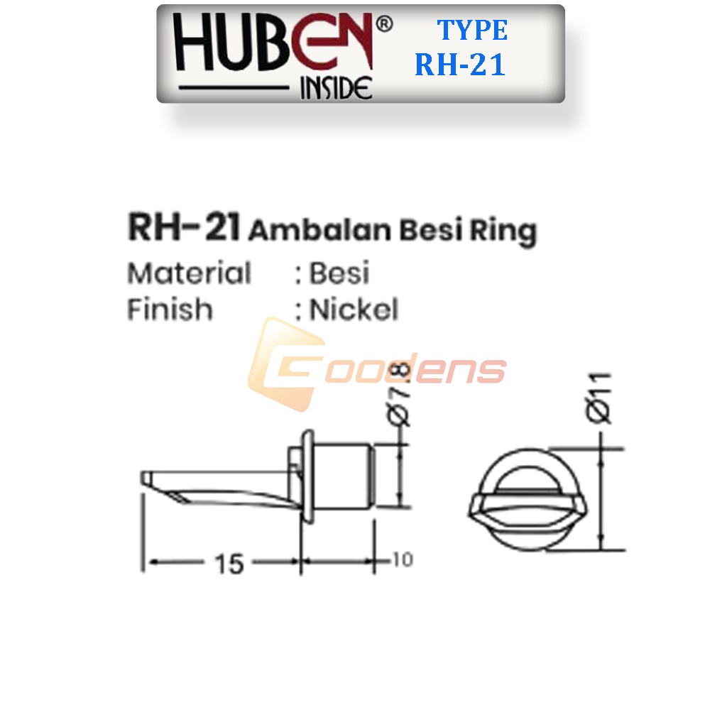 Huben RH-21 Ambalan Besi Ring, penahan ambalan