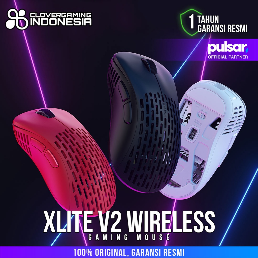 Pulsar Xlite V2 Wireless - Ultra-lightweight Ergonomic Gaming Mouse