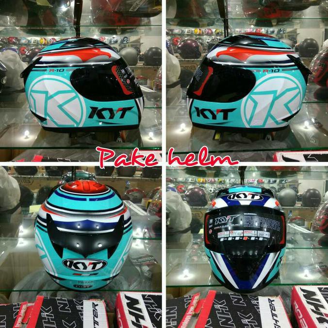 HELM KYT FULL FACE HELM KYT R10 AQUA BLUE