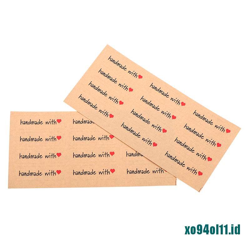 &lt;XO94&gt;120PCS DIY Kraft Sealing Stickers Paper Crafts Hand Made Label Packaging Sticker