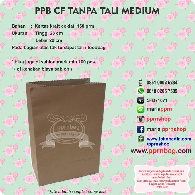 

Ppb Cf Foodbag Medium / Paperbag/ Tas Kertas / Packing