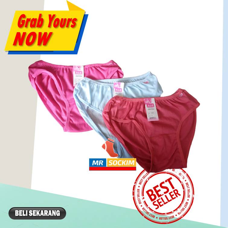 Celana Dalam Wanita Polos Murah Harga Grosiran Uk M L XL XXL Original 6 Pcs