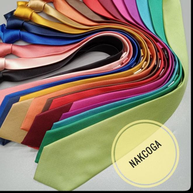✧ dasi hitam merah maron biru navy gold abu-abu hijau kuning orange peach bata dasi kantor pria polo