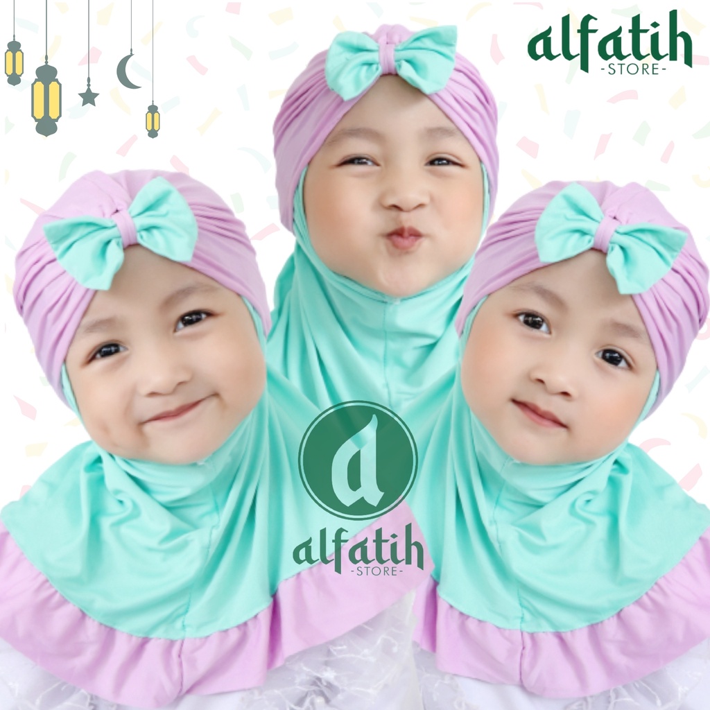 ALFATIH STORE / JILBAB ANAK TURBAN AMANDA VARIASI PITA / JILBAB ANAK MURAH / HIJAB MURAH KERUDUNG ANAK PEREMPUAN HIJAB BAYI COD / KERUDUNG ANAK HIJAB ANAK BAYI PEREMPUAN / HIJAB ANAK / JILBAB ANAK BAYI USIA 2 TAHUN BAHAN JERSEY PREMIUM NYAMAN DI PAKAI