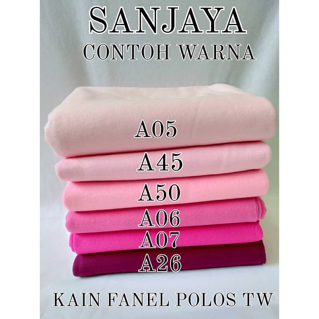 (PART 1) KAIN FLANEL / KAIN FANEL METERAN / KAIN WARNA WARNI / KAIN FANEL POLOS TW (TAIWAN) PER 3 METER