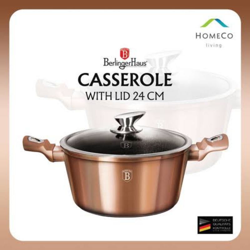 Berlinger Haus casserole 24 cm Rose Gold | Panci Set Premium Impor