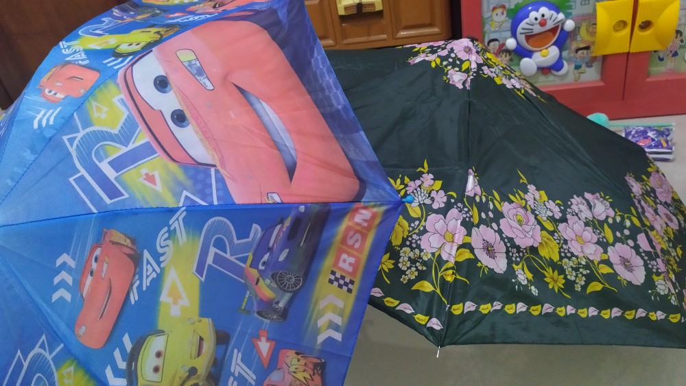 Payung Lipat 3 Kembang Murah Motif Bunga Lucu Cakep Merk Nagoya Fujisan