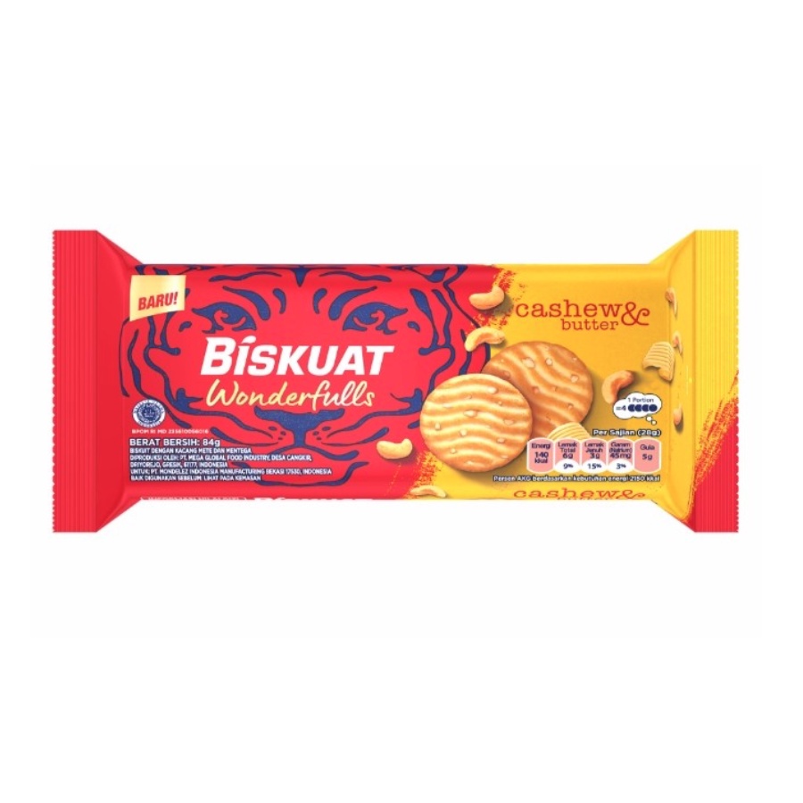 Biskuat Wonderfulls Cashew & Butter 84 gram