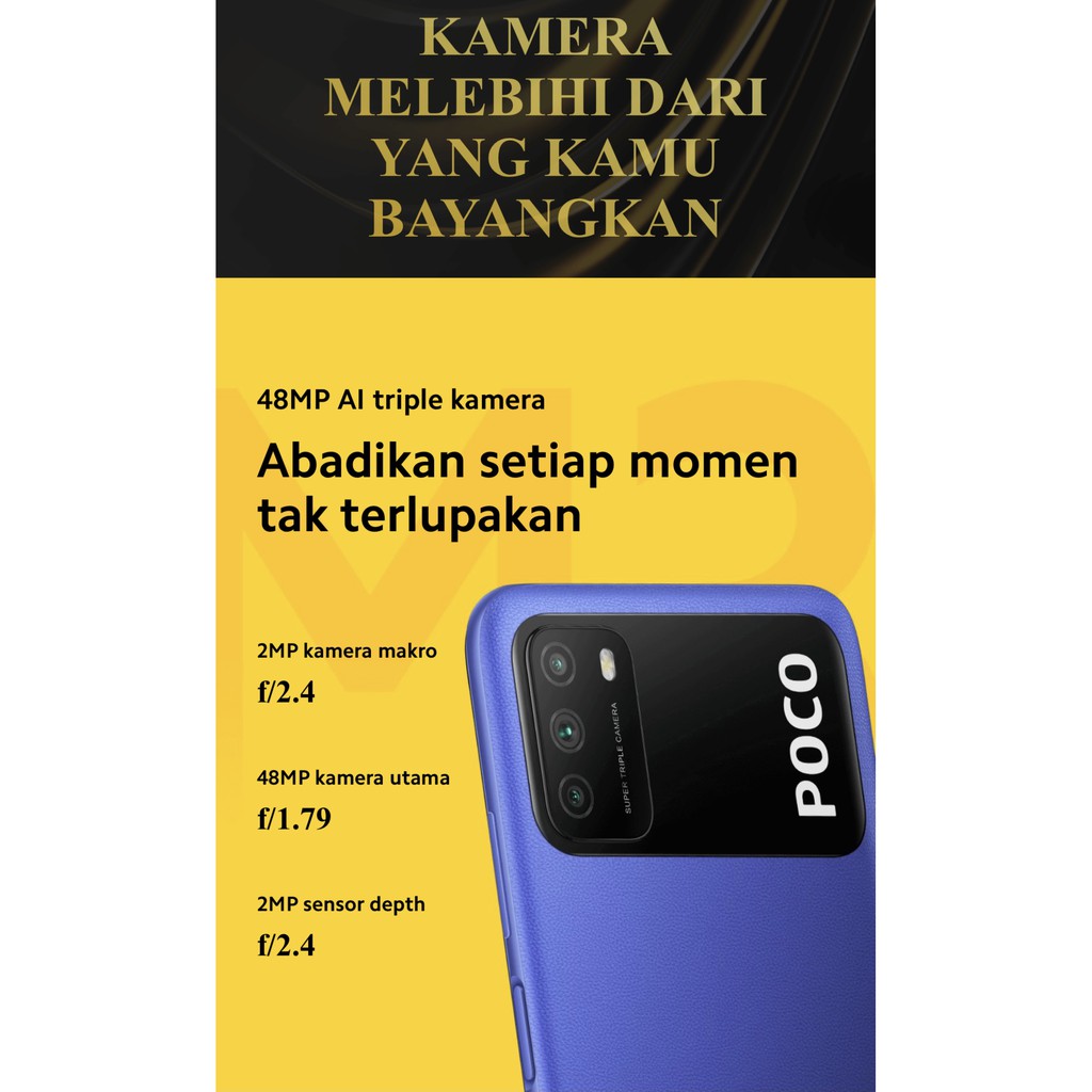 Xiaomi Poco M3 4/64GB - 6/128GB ( 64 + 128 ) - Garansi Resmi Tam-2
