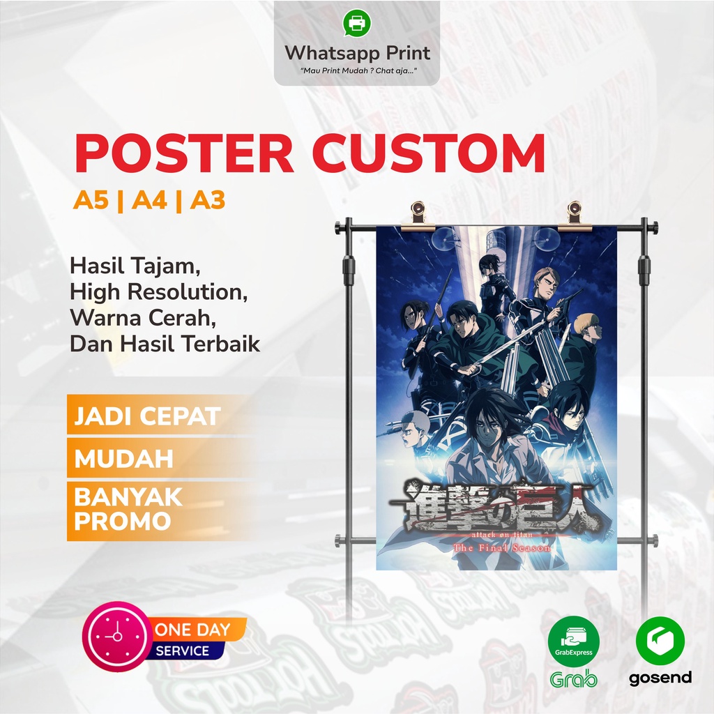 

Poster Custom Anime KPOP Gambar Bebas Cetak A5 A4 A3