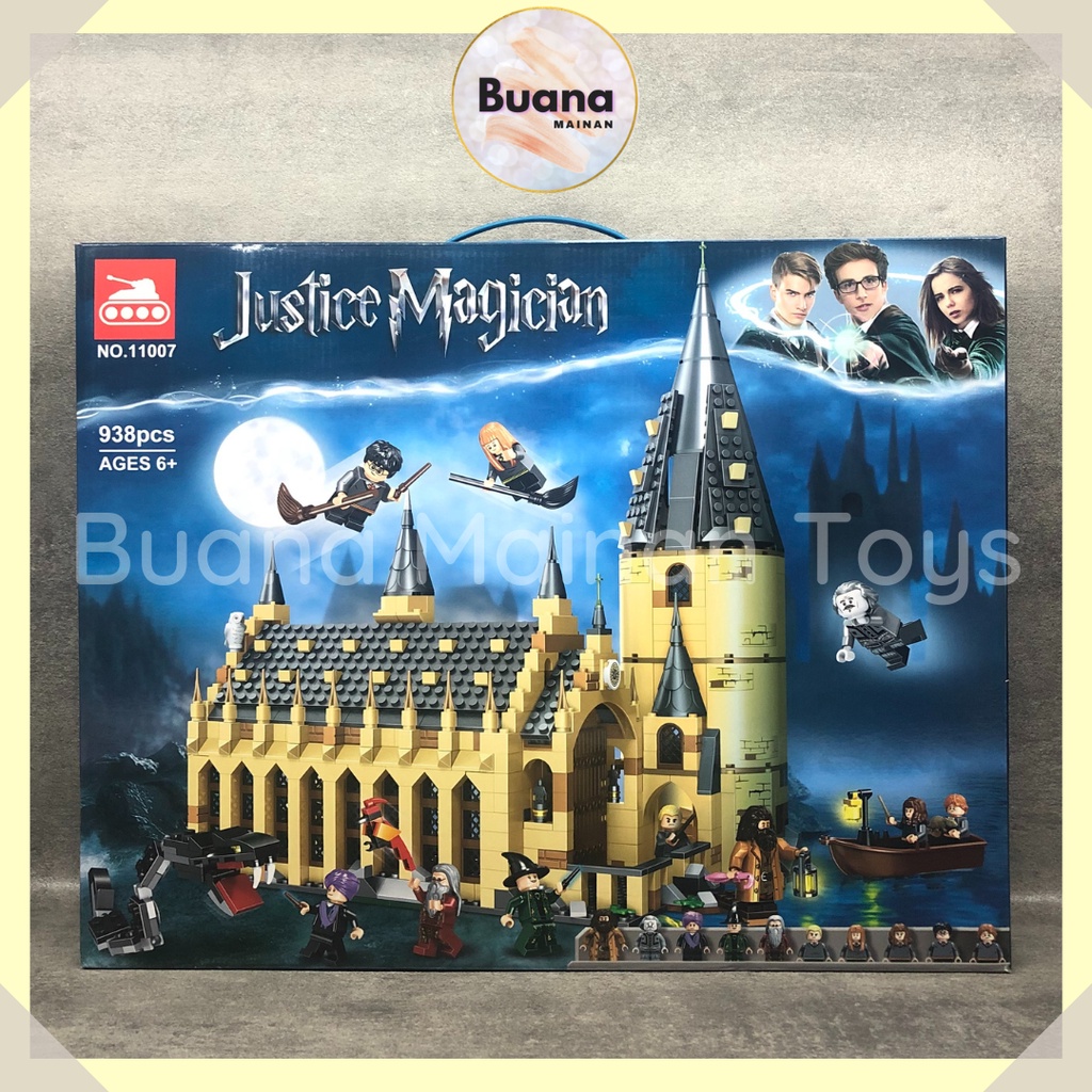 BRICK JUSTICE MAGICIAN HOGWARTS GREAT HALL MAINAN EDUKASI ANAK COWO CEWE BLOCK BRICKS HARRY POTTER 1
