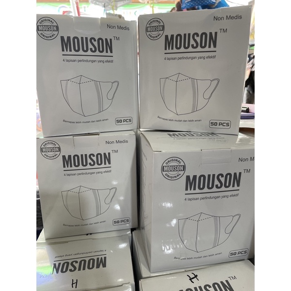 MASKER DUCKBILL MOUSON 4 PLY ISI 50 PCS