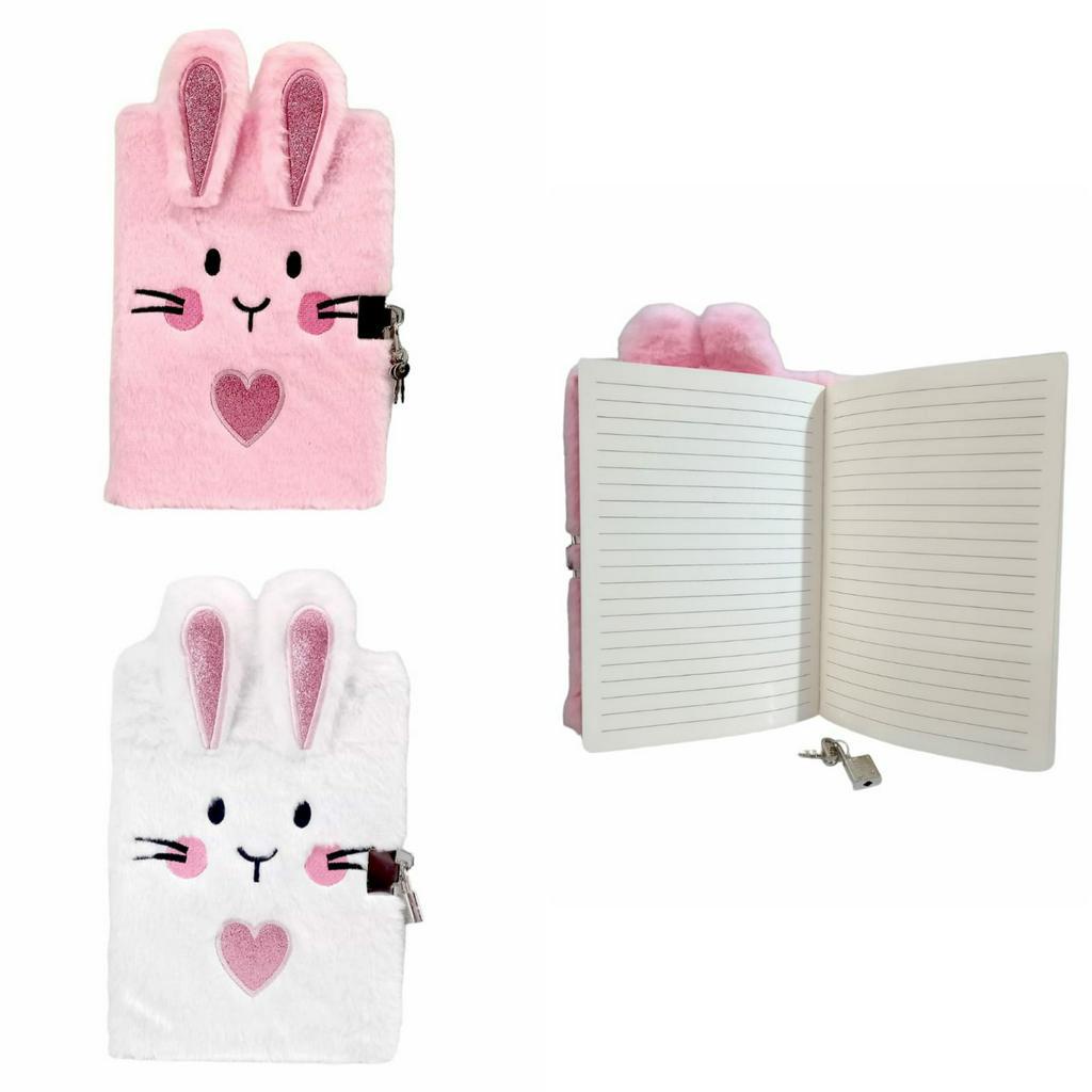 Notebook Buku Gembok Bunny Rabbit Lock Diary Gembok anak Perempuan so cute for gifts