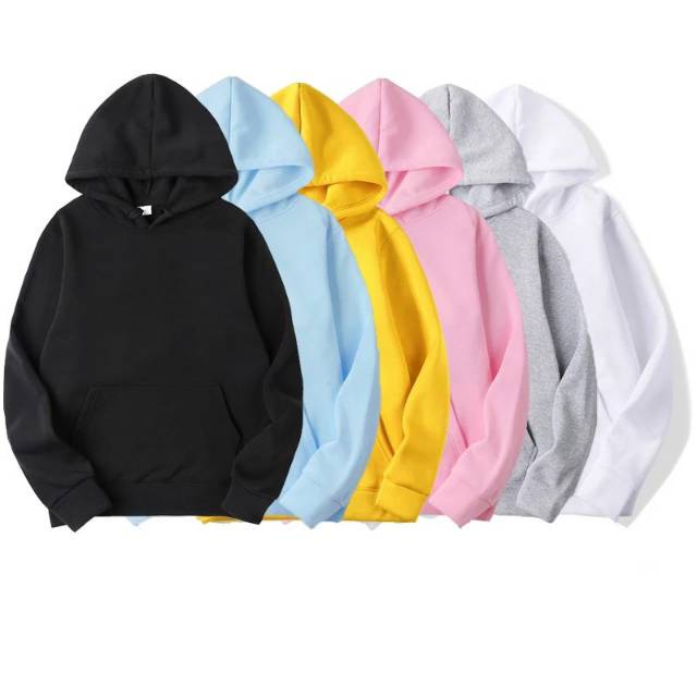 SWEATER HOODIE POLOS FLEECE UNISEX SIZE M - XXL ( PRIA &amp; WANITA )