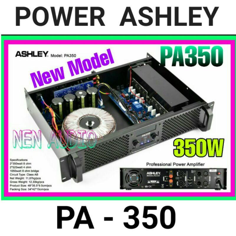 Power Amplifier Ashley PA350 Original Power Ashley PA350 2x 350W PA 350