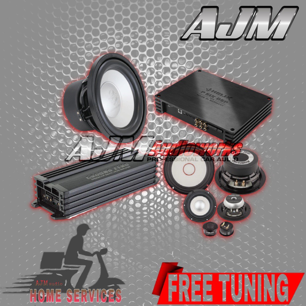 Paket Premium Speaker mobil 3 way GROUND ZERO